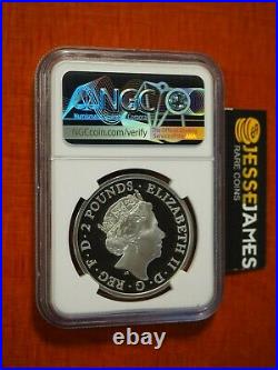 2020 £2 Great Britain Proof Silver Mayflower Voyage Ngc Pf70 Ultra Cameo 1 Oz