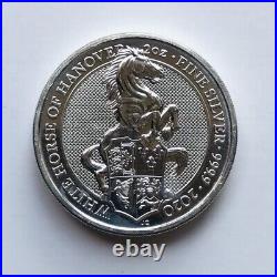 2020 Great Britain 2 oz Silver Round Queen's Beasts White Horse of Hanover