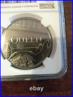 2020 Great Britain £5 Silver Queen Band MS69 DPL NGC slabbed