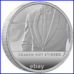 2020 Great Britain James Bond Shaken Not Stirred 2 oz Silver Coin NGC PF 69