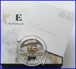 2020 Great Britain Music Legends Elton John £2 Silver Proof 1oz Coin Box Coa