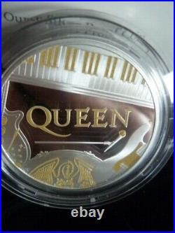 2020 Great Britain Music Legends Queen ERROR £2 Silver Proof 1oz Coin Box Coa