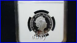 2020 Great Britain NGC PF69 UCAM 1 POUND JAMES BOND 007.999 Silver 1/2 OZ COIN