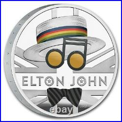 2020 Great Britain UK £2 Music Legends ELTON JOHN 1 oz Silver Proof Coin Box COA