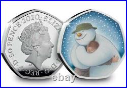 2020 SNOWMAN 50p SILVER PROOF ROYAL MINT VERY LOW MINTAGE BUNC IN HAND