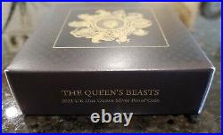 2021 1oz Great Britain Queen's Beasts Completer. 999 Silver Proof Coin