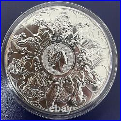 2021 British Great Britain Queens Beast Completer 1 Kilo Silver Bullion BU Coin