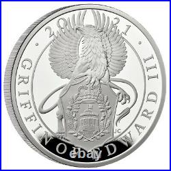 2021 Great Britain £10 Queens Beast Griffin 5 oz Silver Proof Coin 115 Made