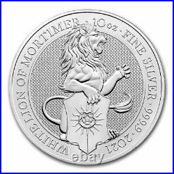 2021 Great Britain 10 oz Silver Queen's Beasts The White Lion SKU#218669