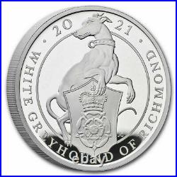 2021 Great Britain £2 Queens Beast Greyhound 1 oz Silver Proof Coin NGC PF 70