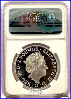 2021 Great Britain £2 Queens Beast Greyhound 1 oz Silver Proof Coin NGC PF 70