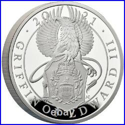 2021 Great Britain £2 Queens Beast Griffin 1 oz Silver Proof Coin NGC PF 70