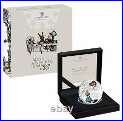 2021 Great Britain Alice's Adventures in Wonderland 1oz Silver Colorized £2 Coin