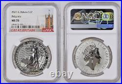 2021 Great Britain Britannia £2 Silver 1oz Coin NGC MS70 Just back from NGC