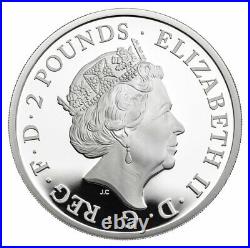 2021 Great Britain Queen's Beast Completer 1 oz Silver Proof Coin OGP JL671