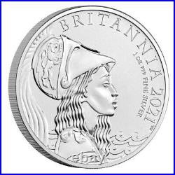 2021 Great Britain UK The Britannia Portrait BU Coin 1 oz Silver Limited GB UNC