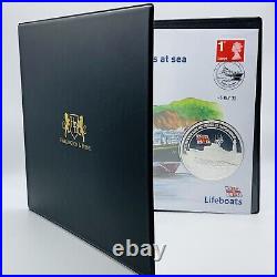 2021 Official Royal National Lifeboat Alderney Silver Proof 5oz £25 Coin Cover