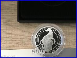 2021 Queen's Beasts 1oz Silver Proof The White Greyhound of Richmond