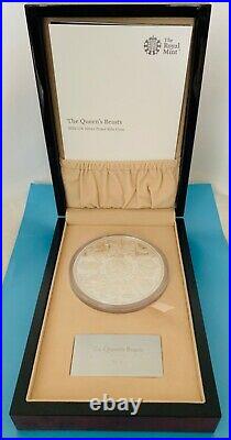 2021 The Queen's Beasts Completer 1kg 1 Kilo Silver Proof Coin UK In Hand COA 73