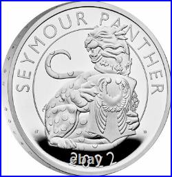 2022 £2 Great Britain Tudor Beasts SEYMOUR PANTHER 1 Oz Silver Proof Coin