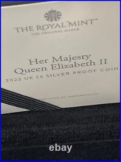 2022 Great Britain 5 £ Silver Proof Her Majesty Queen Elizabeth