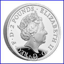 2022 Great Britain Britannia 2 x 1 oz Proof & Reverse Proof Silver Coin Set