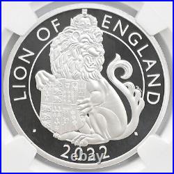 2022 Great Britain Tudor Beasts Lion Of England Silver Proof Coin NGC PF 70 UC