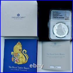 2022 Tudor Beast Silver Lion of England 1 oz £2 NGC PF69 Proof Great Britain