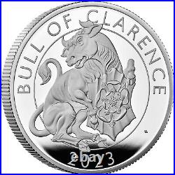 2023 £5 Great Britain Tudor Beasts BULL OF CLARENCE 2 Oz Silver Proof Coin