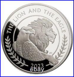 2023 Great Britain 1oz Silver Proof LION and EAGLE BoxCOA First Release NGC PF70