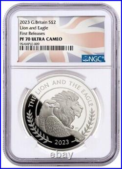 2023 Great Britain Lion Eagle 1 Oz Silver Proof NGC PF70 First Releases JP642