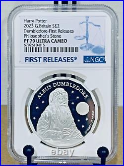 2023 Great Britain Silver 2 Pounds Dumbledore 1st Rel NGC PF70UCAM #6792610-015