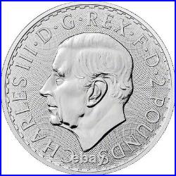 2023 Great Britain Silver Britannia £2 King Charles 1 oz BU Five 5 Coins INSTOCK