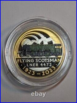 2023 Great Britain UK Flying Scotsman 100th Anniversary Silver Colour PROOF