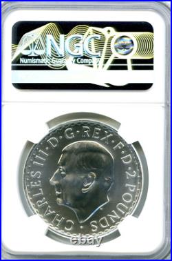 2023 Silver Britannia 1oz Qeii Ngc Ms69 Uk Coin £2 Great Britain
