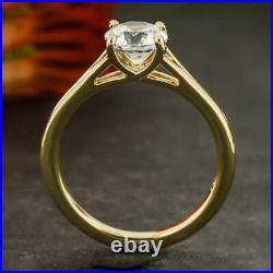 2.00 Ct Round Brilliant Cut Diamond Engagement Silver Ring Most Beautiful Design