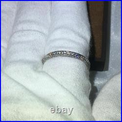 2.00 Ct Round Diamond Full Eternity Band Classic Wedding Ring Silver Size V