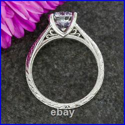 2.00 Ct VVS1/D Round Brilliant Cut Diamond Engagement Ring Sterling Silver Ring