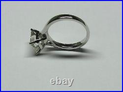 2.50 Ct Emerald Cut Diamond Sterling Silver Engagement Ring VVS1/D