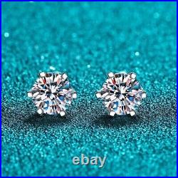 2ct Diamond Earrings White Gold & Gift Box Lab-Created VVS1/D/Excellent