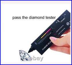 3ct Tennis Bracelet White Gold 18K Lab-Created LED Box Diamond Test Pass 14cm