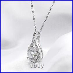5ct Diamond Pendant Necklace Lab-Created Engagement Jewellery