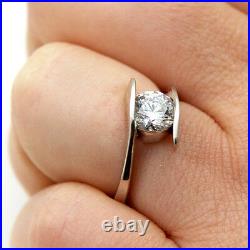 9ct Gold Ring Diamond Unique Crossover Shank 1ct Engagement Ring