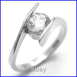 9ct Gold Ring Diamond Unique Crossover Shank 1ct Engagement Ring