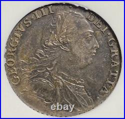 AU55 1787 Great Britain King George III Silver Shilling 1S Coin High Grade ANACS