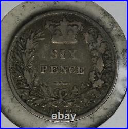 Better Date 1862 Great Britain Silver Six Pence