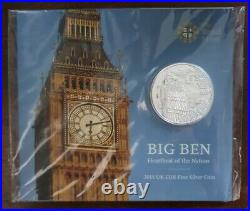 Big Ben 2015 UK £100 Fine Silver Coin Unopened
