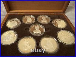 British Isles Queens 925 Silver Medals Set