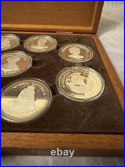 British Isles Queens 925 Silver Medals Set