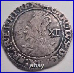 CHARLES 1 ONE SHILLING Hammered Silver Coin Great Britain